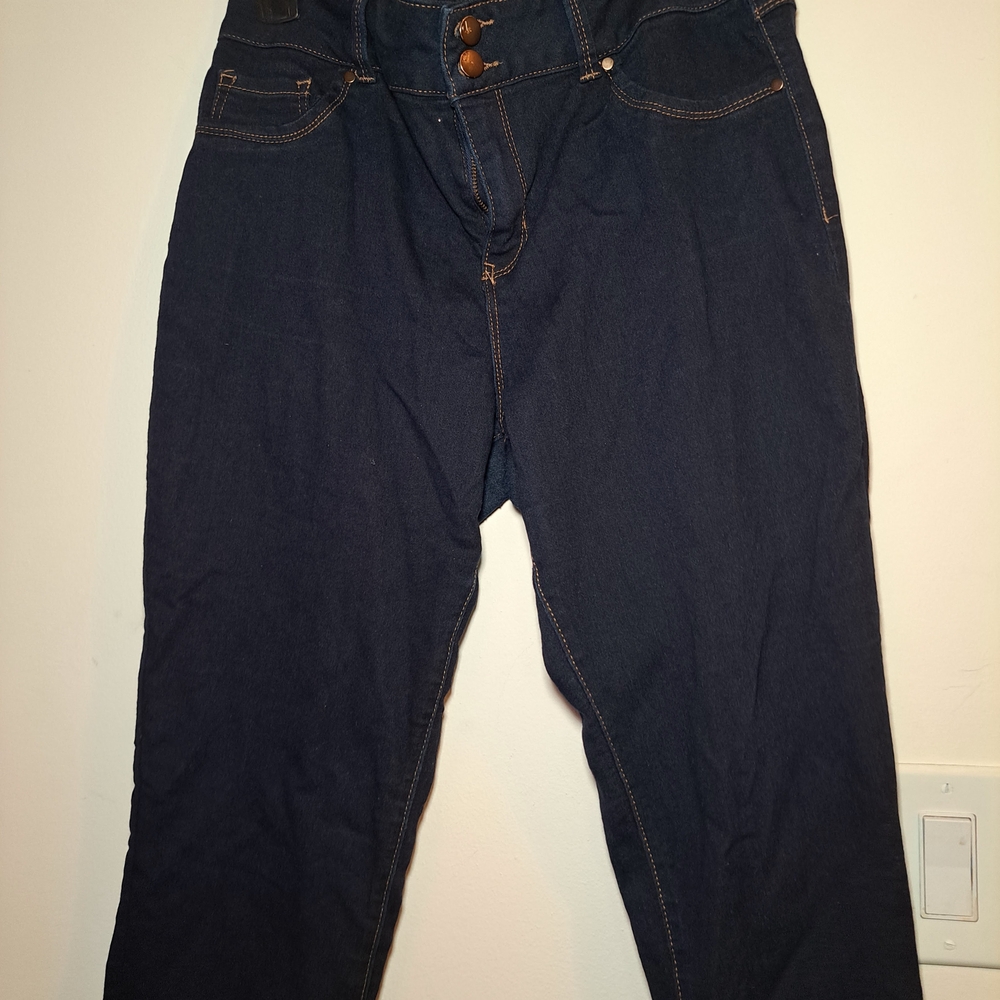 High Rise Blue Jeans with Indigo Hue